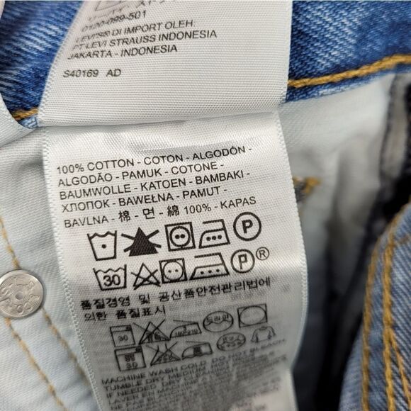 VINTAGE Levi's 505 straight leg medium wash unisex denim jeans 30x30 - Picture 7 of 14